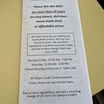 Athenian Deli & Restaurant - Cover of the menu. - Greek Near Me - Warwick, Rhode Island
