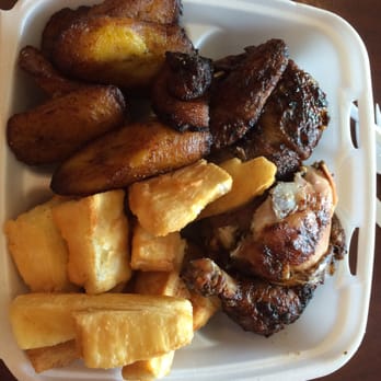 Super Chicken - Half chicken with yucca and fried plantain 12$. - Peruvian Near Me - Falls Church, Virginia Super Chicken - Half chicken with yucca and fried plantain 12$. - Peruvian Near Me - Falls Church, Virginia
