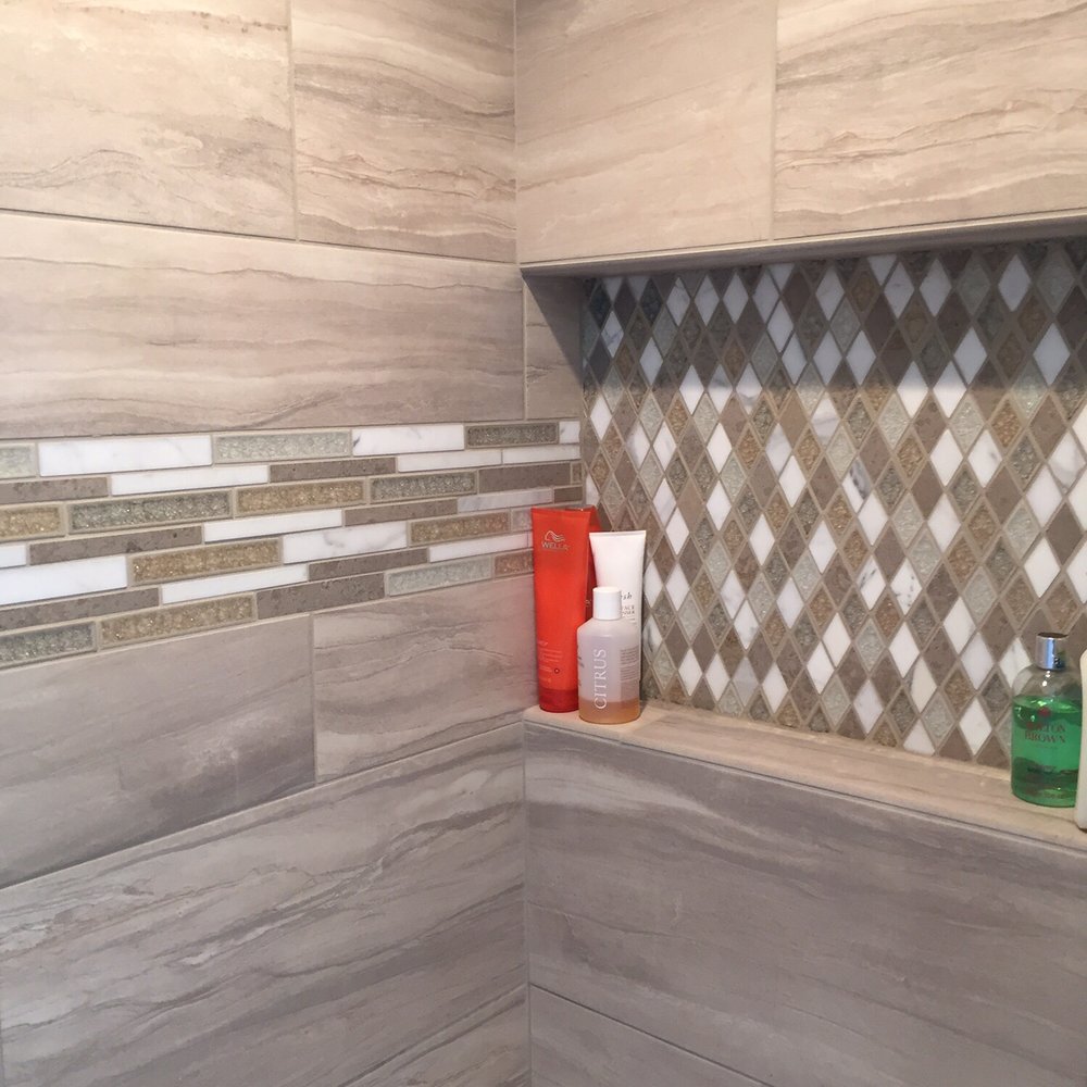 Kohler Tile & Remodel - Love the spacious shampoo niche! - Flooring Near Me - Anaheim, California Kohler Tile & Remodel - Love the spacious shampoo niche! - Flooring Near Me - Anaheim, California