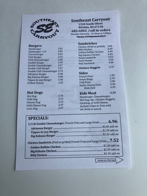 Menu photo 4 Southeast Carryout Wichita, KS