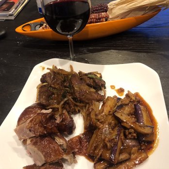 Kwok's Bistro - Roast duck, spicy pork, hotpot eggplant (all from takeaway) - Chinese Near Me - Reno, Nevada