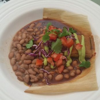 Morning Glory Cafe - Blue Corn Tamale with Pinto Beans - Breakfast & Brunch Near Me - Flagstaff, Arizona
