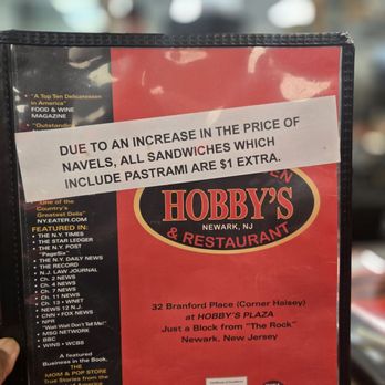 Hobby's Delicatessen & Restaurant - Menu - Delis Near Me - Newark, New Jersey Hobby's Delicatessen & Restaurant - Menu - Delis Near Me - Newark, New Jersey