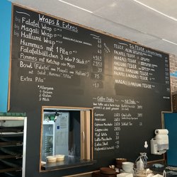 Alin Gaza Kitchen - Menu board.