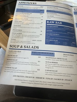 Menu photo 1 Dock of the Bay Sparrows Point, MD Menu photo 1 Dock of the Bay Sparrows Point, MD