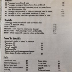 Seneca Hawk - Menu