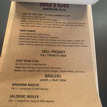Notch Brewing - Beer Menu - Breweries Near Me - Brighton, Massachusetts