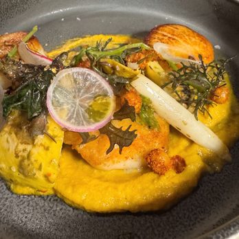 Saint Bibiana - A Special - Seared Scallops with a Squash Purée - Italian Near Me - Savannah, Georgia
