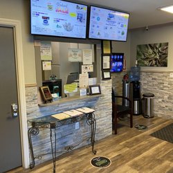 Delta Health and Wellness - Our renovated lobby, with TVs that display our live menu and daily deals