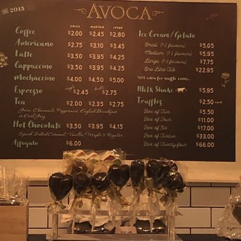 Avoca - a menu on a blackboard - Ice Cream & Frozen Yogurt Near Me - Toronto, Ontario Avoca - a menu on a blackboard - Ice Cream & Frozen Yogurt Near Me - Toronto, Ontario