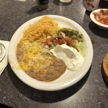 Casa Durango - Side of Rice and Beans with Pico, Guacamole, & Sour Cream as toppings. - Mexican Near Me - Renton, Washington
