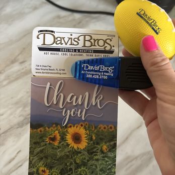 Davis Bros - Note pad left with my paperwork and a football for my son. - Heating & Air Conditioning/HVAC Near Me - New Smyrna Beach, Florida Davis Bros - Note pad left with my paperwork and a football for my son. - Heating & Air Conditioning/HVAC Near Me - New Smyrna Beach, Florida