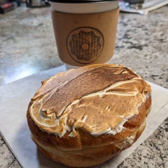 Bristol Doughnut - Lemon meringue bomboloni and a vanilla latte - Coffee & Tea Near Me - Albuquerque, New Mexico