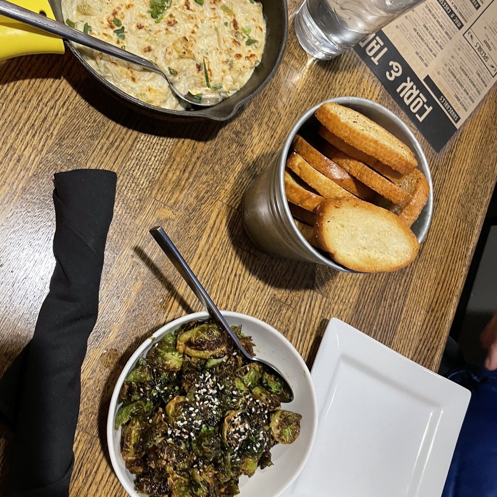 Fork & Tap - Asian Brussel sprouts and crab dip (both SO good!) - Sandwiches Near Me - Port Washington, Wisconsin
