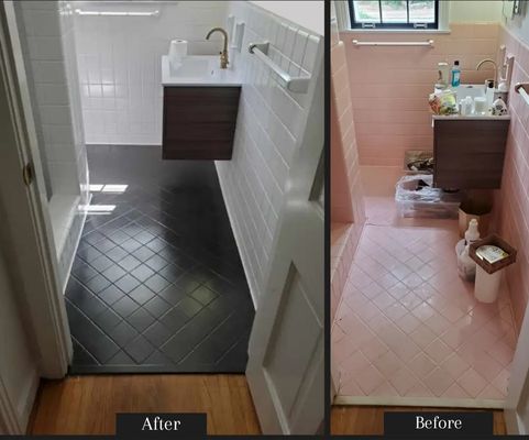Tile Walls & Floor Refinishing - No need to replace your ugly, damaged tile. Miracle Method will transform your existing tile and completely seal the grout lines.
What problem can we solve for you?
Ugly, outdated colors
Stained and moldy tile grout lines
Cracked tile Tile Walls & Floor Refinishing - No need to replace your ugly, damaged tile. Miracle Method will transform your existing tile and completely seal the grout lines.
What problem can we solve for you?
Ugly, outdated colors
Stained and moldy tile grout lines
Cracked tile