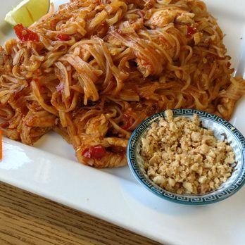 Thai Esan - Pad Thai - our standby ! Moist Yummy great heat on the spice ! Good as our hometown place in Macon ! - Thai Near Me - Chattanooga, Tennessee