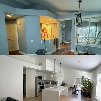 Gildo's General Construction - Full kitchen remodel--removed soffits, reworked layout, and opened space for a clean, modern, open-concept design. - General Contractors Near Me