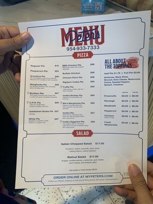 Menu photo 7 Peter’s Pizzeria Pompano Beach, FL Menu photo 7 Peter’s Pizzeria Pompano Beach, FL