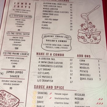 Shaking Crab - Menu - Seafood Near Me - New York, New York Shaking Crab - Menu - Seafood Near Me - New York, New York
