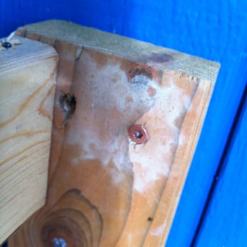 All Pro Landscaping Construction - Where deck rail had been drilled into the back of the light switch twice. - Landscaping Near Me