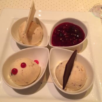 Restaurant Reussenstein - 3 homemade ice creams with a berry compote! So amazing! - German Near Me - Böblingen, BW Restaurant Reussenstein - 3 homemade ice creams with a berry compote! So amazing! - German Near Me - Böblingen, BW