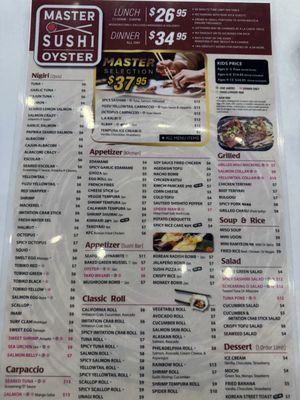 Menu photo 4 Master Sushi & Oyster Las Vegas, NV Menu photo 4 Master Sushi & Oyster Las Vegas, NV