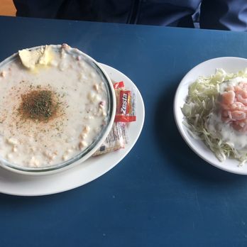 Mo's Seafood & Chowder - Large Bowl and cabbage salad - Seafood Near Me - Cannon Beach, Oregon Mo's Seafood & Chowder - Large Bowl and cabbage salad - Seafood Near Me - Cannon Beach, Oregon