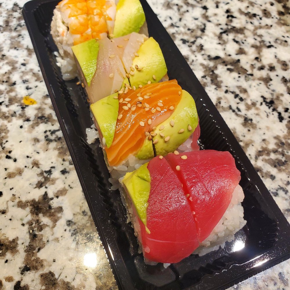 EXO Sushi - Rainbow Roll $10 - Japanese Near Me - Anaheim, California EXO Sushi - Rainbow Roll $10 - Japanese Near Me - Anaheim, California