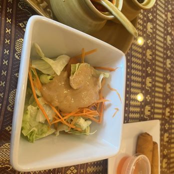 Thai Sawatdee - Side salad with an excellent ginger dressing - Thai Near Me - Winston-Salem, North Carolina