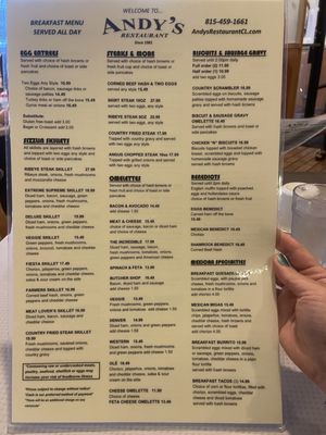 Menu photo 3 Andy's Restaurant Crystal Lake, IL
