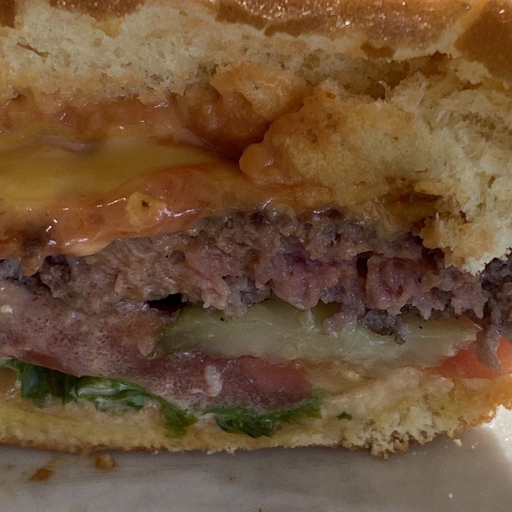 Raw hamburger - not safe to eat.