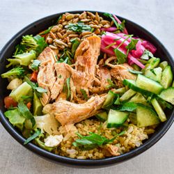Ben's Fast Food - Slow Roasted Chicken Hearty Bowl. Juicy chicken slow roasted for hours to tender perfection