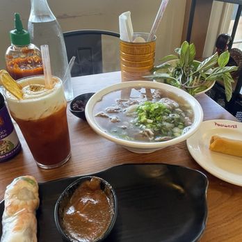 Pho Ever - Alhambra - Sweet Cream Thai Tea Pho Well Done Brisket Shrimp Spring Rolls - Vietnamese Near Me - Alhambra, California Pho Ever - Alhambra - Sweet Cream Thai Tea Pho Well Done Brisket Shrimp Spring Rolls - Vietnamese Near Me - Alhambra, California