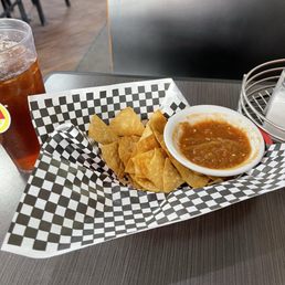 Seasons chips and homemade salsa Seasons chips and homemade salsa