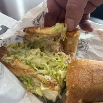 Jimmy John's - Supposed to be a chicken bacon ranch sub but was mainly an iceberg lettuce sandwich with a dash of chicken and bacon. - Fast Food Near Me - Ellensburg, Washington