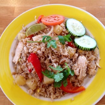 Tee’ Thai Flavors - Pineapple Chicken Fried Rice - Thai Near Me - Bethpage, New York Tee’ Thai Flavors - Pineapple Chicken Fried Rice - Thai Near Me - Bethpage, New York