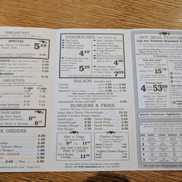 Breakfast menu part 1 as of Aug 2018