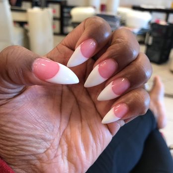 Polish Pros - Beautiful pink and white by Kathy ! She's a rockstar !!!! - Nail Salons Near Me - San Diego, California