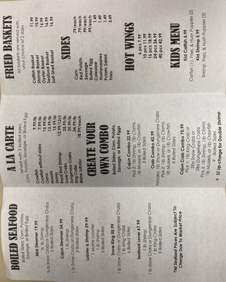 Menu photo 1 Cajun Crab House Columbia, MO