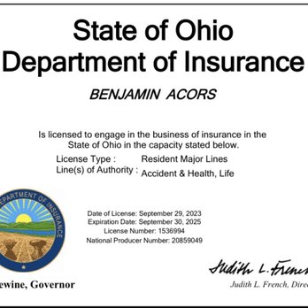 Ben Acors - Life Insurance Near Me - Lisbon, Ohio Ben Acors - Life Insurance Near Me - Lisbon, Ohio