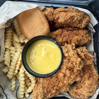 Enzo's Chicken - Four piece chicken tenders, fries, honey mustard and roll - Wraps Near Me - East Moline, Illinois Enzo's Chicken - Four piece chicken tenders, fries, honey mustard and roll - Wraps Near Me - East Moline, Illinois