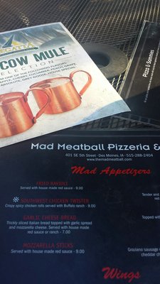 Menu photo 1 Mad Meatball Pizzeria & Pub Des Moines, IA Menu photo 1 Mad Meatball Pizzeria & Pub Des Moines, IA