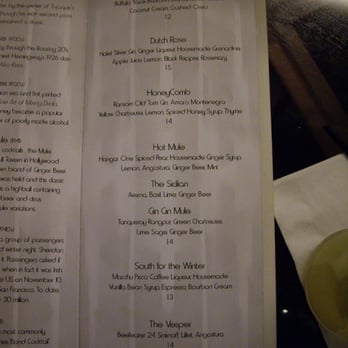 Vesper Bar - Part of the menu - Lounges Near Me - Las Vegas, Nevada