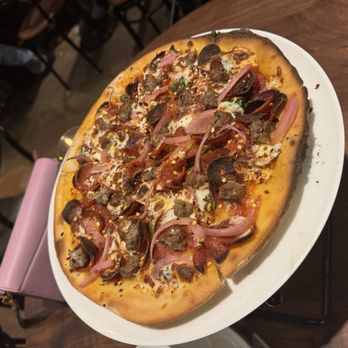 Bettina - Gluten Free Meat Lover's Pizza - Pizza Near Me - Santa Barbara, California Bettina - Gluten Free Meat Lover's Pizza - Pizza Near Me - Santa Barbara, California