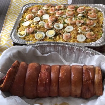 Casa Filipina Restaurant & Bake Shop - two trays of food - Bakeries Near Me - Carson, California Casa Filipina Restaurant & Bake Shop - two trays of food - Bakeries Near Me - Carson, California