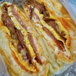 Union Hot Bagels - Grilled Taylor Ham, Egg, & Cheese
