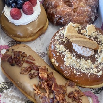 Urban Dripp - Flat filled donut, Apple Fritter, Maple Bacon, Cajeta Donut - Donuts Near Me - Riverside, California Urban Dripp - Flat filled donut, Apple Fritter, Maple Bacon, Cajeta Donut - Donuts Near Me - Riverside, California