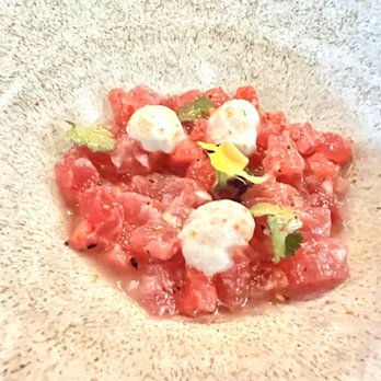Kata Robata - Tuna and watermelon ceviche - Sushi Bars Near Me - Houston, Texas Kata Robata - Tuna and watermelon ceviche - Sushi Bars Near Me - Houston, Texas