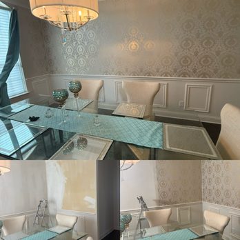 Amethyst Handyman - Wallpaper installation -- elegant design with perfect pattern alignment. - Handyman Near Me - Plano, Texas