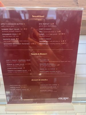 Menu photo 1 Escape Lounges - The Centurion Studio Partner PHX Terminal 3 Phoenix, AZ Menu photo 1 Escape Lounges - The Centurion Studio Partner PHX Terminal 3 Phoenix, AZ